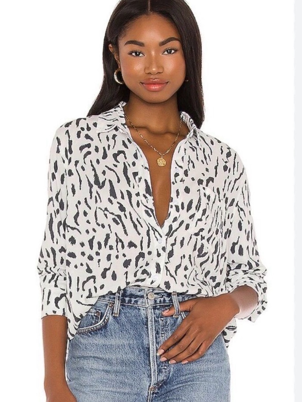 Rails Rocsi Cheetah Print Button-Down Shirt